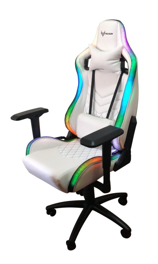 SILLA GAMER MODELO BOREALIS RGB ★ (BLANCO) Pegasum Elige tu color