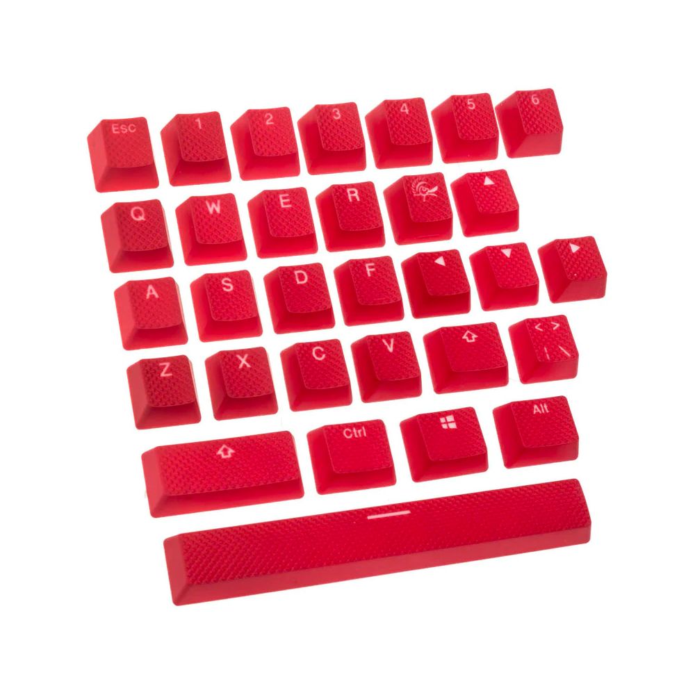 rubber keycaps red