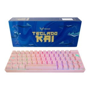 Teclado mecánico inalámbrico rosado KAI con caja Pegasum