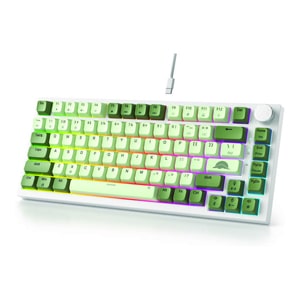 Teclado Mecánico Fogruaden 75% NKRO Matcha con switches de alta precisión y retroiluminación RGB