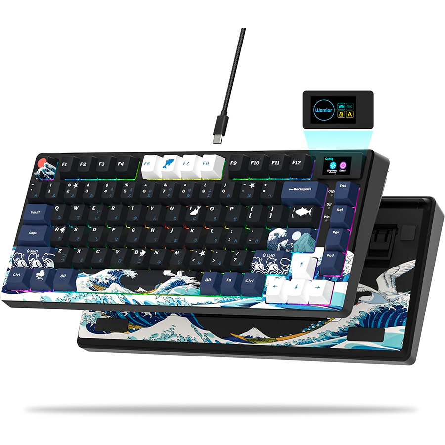 teclado-mecanico-womier-sk80-pro-kanagawa-edition teclado mecanico womier sk80 pro edicion kanagawa con cable usb tipo c