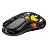 Mouse gamer con diseño honeycomb y luces naranjas
